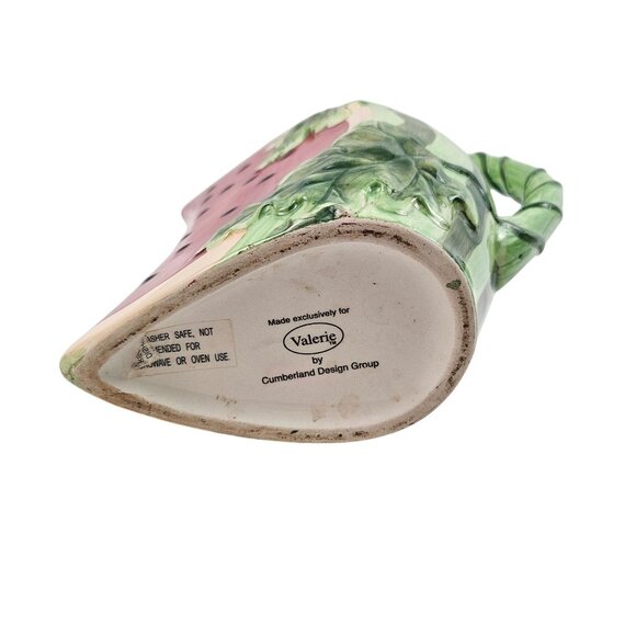 Valerie Cumberland Watermelon Pitcher Hand Painted Fruit Kitchen Decor Summer - Picture 9 of 11